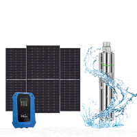 Pompe à eau solaire submersible CC 3 pouces 48V 72V 750W à haute pression pour l'approvisionnement en eau des puits profonds et des sources de montagne