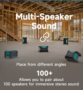 Radio Portátil Inalámbrica DAB/FM con Clasificación IP65, Compatible con Baterías <span class=keywords><strong>Makita</strong></span> de 18V, Sonido HD para Obras de Construcción - Product Image 6