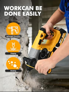 <span class=keywords><strong>Martillo</strong></span> Perforador Eléctrico Inalámbrico Universal de 21V y 850W, Ligero, a Batería, Herramienta de Perforación de Grado Industrial para Bricolaje - Product Image 4