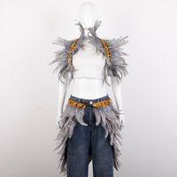 Écharpes en plumes et ensembles de robes de couleur personnalisée pour les spectacles sur scène, les fêtes d'Halloween et les costumes de festival