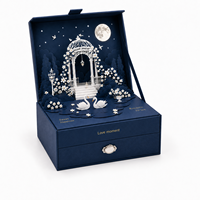 Boîte cadeau de luxe avec tiroir, sculpture en papier 3D, boîte rigide personnalisée pour chocolats, confiseries, bijoux