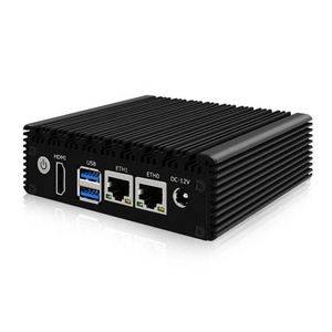 Mini árbol barato sin ventilador Mini Pc Intel Cel eron N3050 N3700 J4125 Quad Core ordenador Industrial Dual Lan firewall router PC