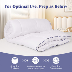 Quilted Breathable 40-Fabric Knitted Polyester Luxury Folding <b>Bed</b> Mat Mattress Protector Fitted Sheet All-Season Machine Home - Product Image 1