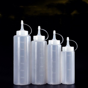 Wholesale 8oz Plastic Squeeze Sauce Bottles Kitchen <b>Ketchup</b> Dispenser Condiment Bottles - Product Image 1