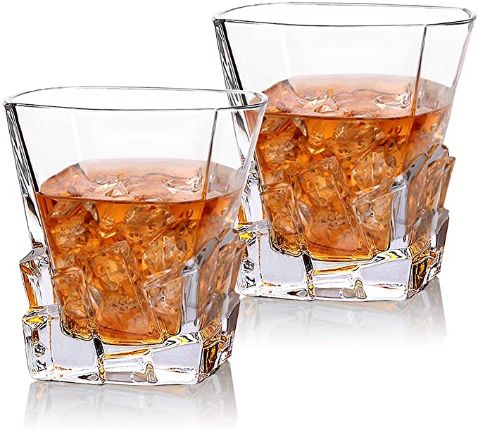 Iceberg Whiskey Transparent Drinking Glasses,Wine accessaries for Whisky,Cocktail Juice,300ML (10.6 oz)