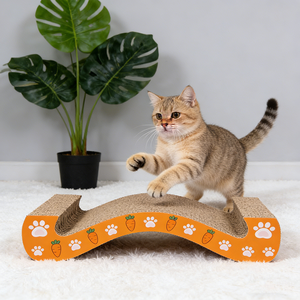 Tiragraffi per Gatti a Forma di M in Cartone Ondulato Ecologico ad Alta Densità, Doppio Lato, Vendita all'Ingrosso - Product Image 5