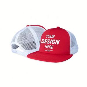 Casquette de camionneur 5 panneaux en mousse marron personnalisée avec broderie de logo à la mode en tissu maillé pour l'extérieur ou une utilisation décontractée - Product Image 5