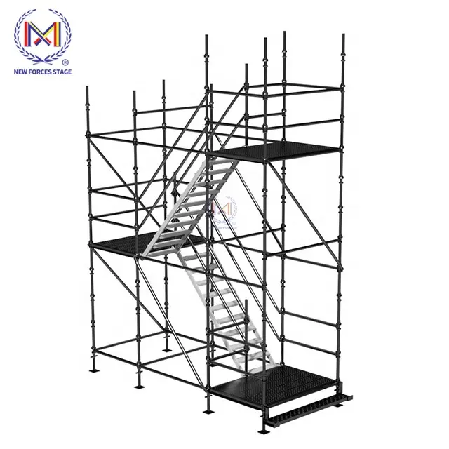 Q235 Steel Hot Dip Galvanized Ladder H Frame Scaffolding Sets for Construction Building