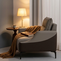 Modernes Minimalistisches Echtleder-Sofa-Set Luxuriöse Dreisitzer-Couch und Sessel für Zeitgenössische Büroräume