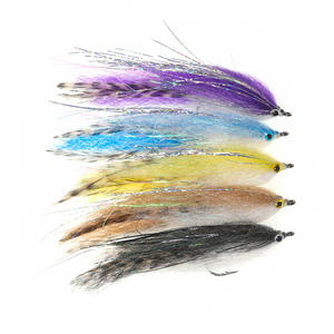 Nouvelle ligne de pêche à la <span class=keywords><strong>mouche</strong></span> en fibre soyeuse EP, hameçon Aberdeen pour la pêche en eau douce, brochet, truite, streamer en eau salée pour la pêche en eau douce - Product Image 1