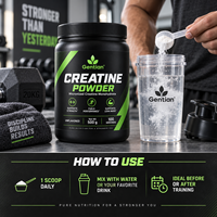 Créatine monohydrate en poudre, marque privée, 500g, complément nutritionnel sportif en pot plastique, logo personnalisé OEM