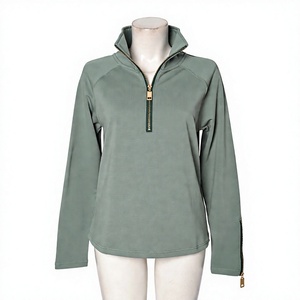 Sudadera de Mujer Gris Carbón con Cierre de Cremallera, Estampado Gráfico Metálico Dorado Trackstar Melting, Top Tipo Pullover - Product Image 2