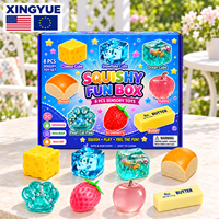 YINGYUE Multipack de jouets compressibles colorés en forme d'aliments, de pattes de chat et de cubes pour cadeaux de fête d'anniversaire