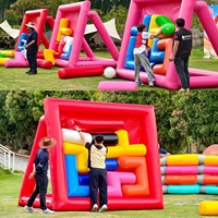 Grand puzzle gonflable pour enfants - Jeu de team building sportif et de divertissement - PVC écologique avec blocs Tetris - 2 à 4 enfants