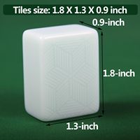 1.8 "X 1.3" X 0.9 "Tuiles de Mahjong magnétiques vert émeraude Jeu de table de Mahjong automatique personnalisé Ensemble de tuiles de Mahjong chinois américain