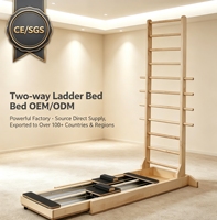 Unité murale de Pilates Reformer pour studio, avec piste de Pilates, lit de fitness Pilates et échelle bidirectionnelle OEM/ODM CE/SGS/ISO