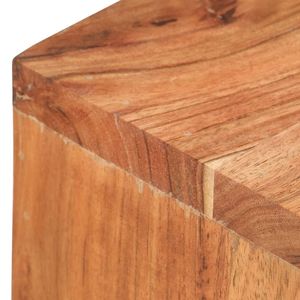 W2B VidaXL supporto a parete 9.8 "x 7.9" x 11.8 "legno massiccio di Acacia plastica ganci in metallo per la casa Garage attrezzi sacchetti - Product Image 4