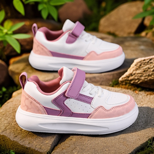 Chaussures de course légères et respirantes pour garçons et filles, fermeture à scratch, chaussures pour enfants d'âge scolaire - Product Image 2