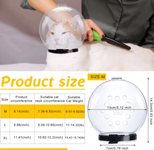 Collier anti-morsure réglable en plastique USMILEPET avec bulle de sécurité respirante pour chiens agressifs - Product Image 4