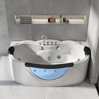 Baignoire à remous en acrylique de style européen baignoire de massage thérapeutique colorée à jets d'air pour adultes