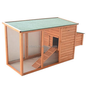 Metal koşu çit ile açık büyük ahşap tavuk kümesi köknar ahşap - Product Image 5