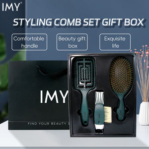 IMYโลโก้2024ชุดใหม่ชุดแปรงนวด2ชิ้นปีกหมูสแตนเลสแปรงทําความสะอาดพร้อมกล่องกระดาษและกระเป๋าสิริผู้หญิง - Product Image 2