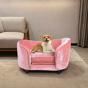 간단한 개 침대 디자인 애완 동물 가구 소파 미끄럼 방지 바닥