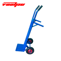 Chariot pliable portable TOOLPU de 1,3 mètre à 5 plateaux, finition huilée BLEU, grande capacité, chariot à main robuste pour usine