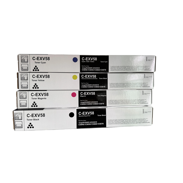 Premium Compatible High Capacity Colored Multi-Certified Toner Cartridge EXV58 for C5840i/C5850i/C5860i/C5870 Laser