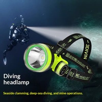 Nouvelle lampe de plongée LED étanche IP65 pour la pêche de nuit et la plongée, rechargeable via USB, éclairage longue portée