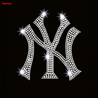 Transferts thermocollants en strass de qualité supérieure, équipes sportives de New York, collection 4 en 1, décoration de vêtements DIY de haute qualité pour les fans