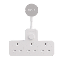 Adaptateur de prise murale 3 voies certifié UK BS1363 UKCA 13A250V, rallonge à âme en cuivre pur pour la maison et la cuisine (vente en gros)