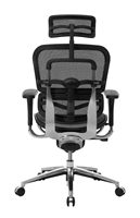 Chaise de bureau de direction moderne et confortable avec roulettes pivotantes, réglable, ergonomique, poignée en alliage d'aluminium, vérin à gaz chromé pour