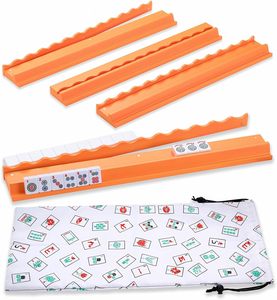 Soporte Magnético Acrílico Pintado Premium para Fichas de Mahjong, Juego de 4 con Empujadores, Duradero, Ecológico, Regalo para Jugadores - Product Image 1