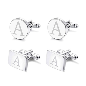 Tùy chỉnh Bạc Khuy măng sét hộp thép không gỉ thăng hoa Cuff liên kết Skinny trống phụ nữ và đinh tán cho nam giới Khuy măng sét và tie clip - Product Image 3