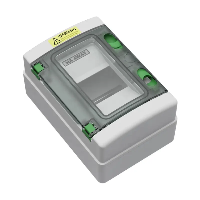 QJC Factory Waterproof IP65 PC ABS HA 4 Way Mcb Electrical Distribution Box of Din Rail Distribution Box