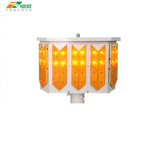 Solar Traffic Flashing <b>Light</b> Aluminum Frame IP65 <b>Pole</b> Mount LED Warning <b>Light</b> - Product Image 3