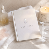 Journal de bien-être personnalisé LABON, couverture en PU irisée, suivi de la santé holistique, carnet de méditation et de soins personnels avec débossage cristallin