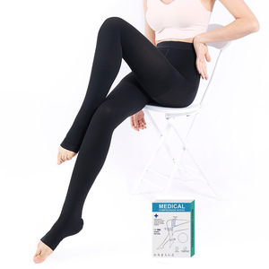 Collants <span class=keywords><strong>de</strong></span> compression médicaux à bout ouvert, taille haute, 20-30 mmHg, anti-varices, pour soutien pendant la <span class=keywords><strong>grossesse</strong></span> - Product Image 2