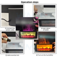 Diffuseur de flamme de feu de joie simulé Veilleuse électrique colorée Huile essentielle Cheminée Minuterie Télécommande Ménage Créatif