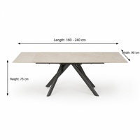 Table à manger en pierre frittée, style minimaliste italien, plateau en dalle de roche épaissie, durable, pour la maison et les restaurants