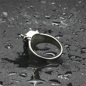 Men's Stainless Steel Dragon <b>Ring</b> <b>Silver</b> Animal Shape Retro Punk Style Jewelry Gift 26017 - Product Image 3