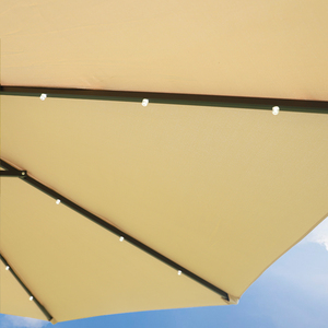 Garden Cafe Outdoor Parasol 8 Ribs Frame Big Patio Paraguas Energía solar Led Light <span class=keywords><strong>Pato</strong></span> Umbrella - Product Image 2