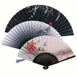 Abanicos Plegables Florales de 21 cm al por Mayor, Abanicos de Mano de Seda y Bambú con Decoración Pintada para Promociones - Product Image 2
