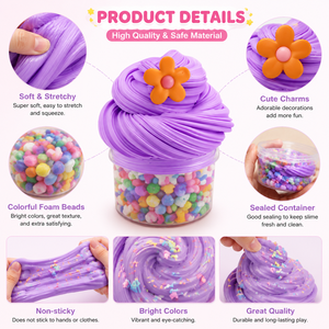 Lot de slime 12 couleurs fabriqué en Chine pour l'exportation, conforme aux normes européennes, pâte à modeler, emballage en boîte colorée - Product Image 3