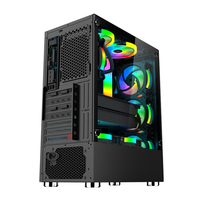 Nouvel arrivage SNOWMAN : Boîtiers PC en gros avec ventilateurs RGB, tour de jeu ATX de taille moyenne pour ordinateur de bureau