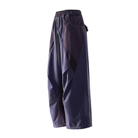 Pantalon de randonnée unisexe, séchage rapide, respirant, polyester/nylon, décontracté, ample, imprimé, couleur contrastée, réfléchissant, imperméable