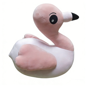 Peluche cygne rose pastel personnalisée, adorable peluche cygne pour fille, jouet en peluche cygne rose doux - Product Image 1
