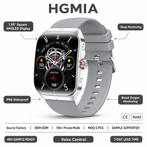 HK80 1,95 Zoll AMOLED-Bildschirm Smartwatch mit <span class=keywords><strong>Bluetooth</strong></span>-Anruffunktion, Wettervorhersage, Schlafüberwachung und Aktivitäts-Tracking FitCloudPro - Product Image 4