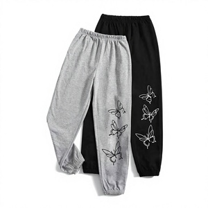 Pantalon de survêtement pour femme en molleton imprimé, mélange de coton doux, idéal pour la course, l'exercice et le streetwear décontracté, service OEM - Product Image 1